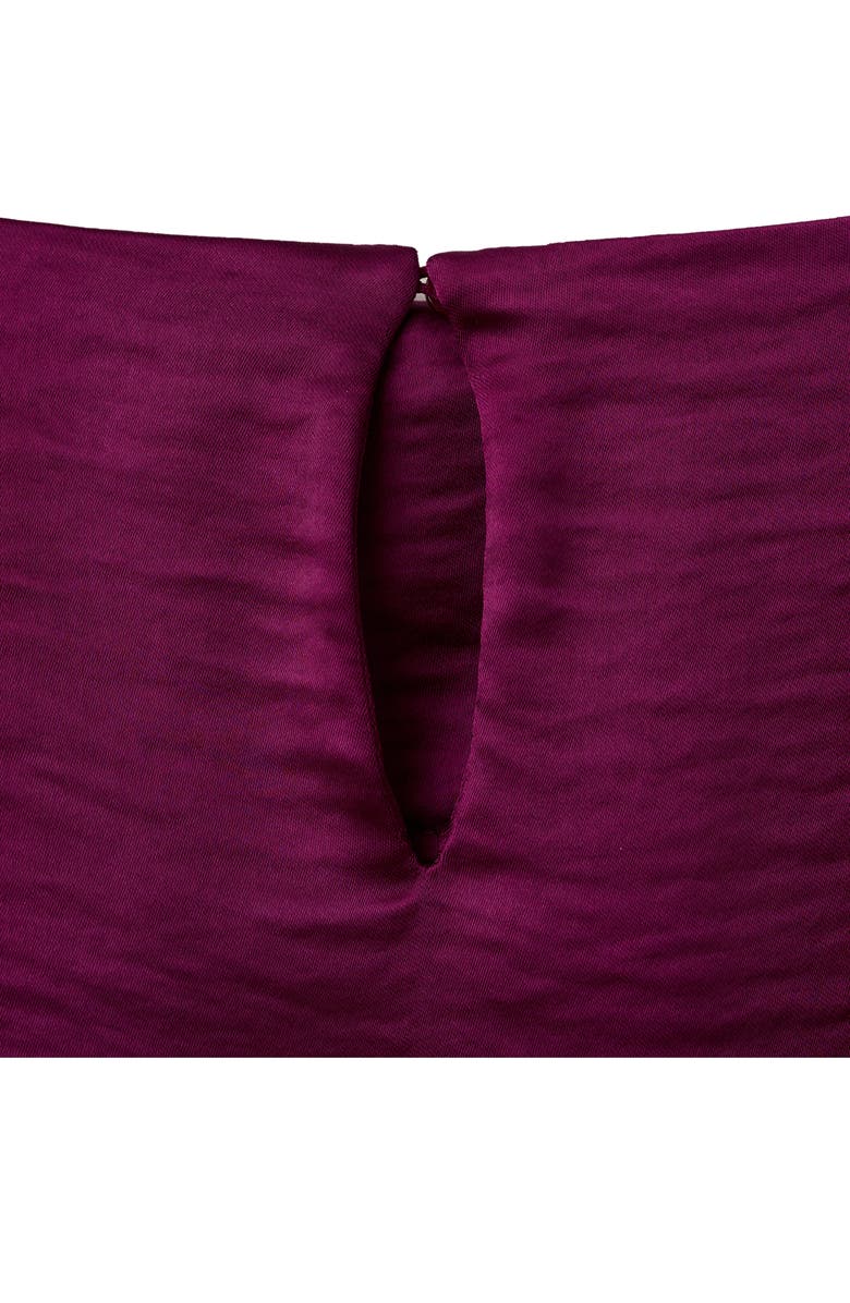 MANGO Sori Metallic Draped Minidress, Alternate, color, Strawberry