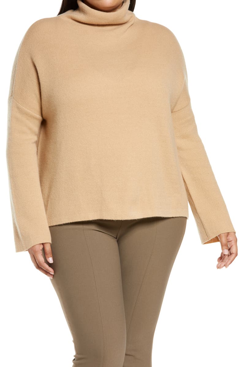 Vince Funnel Neck Wool & Cashmere Blend Sweater, Main, color,