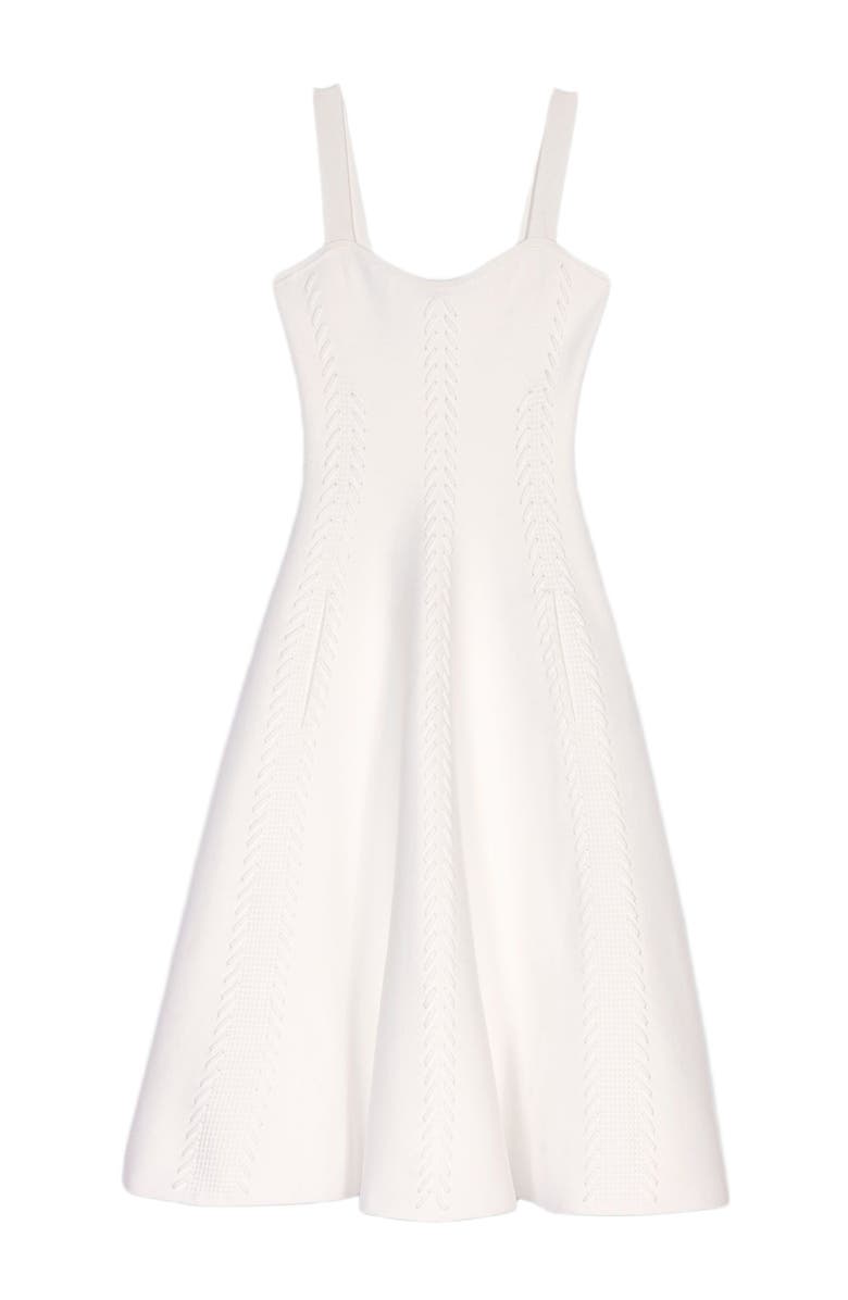 maje Knit midi dress, Alternate, color, White