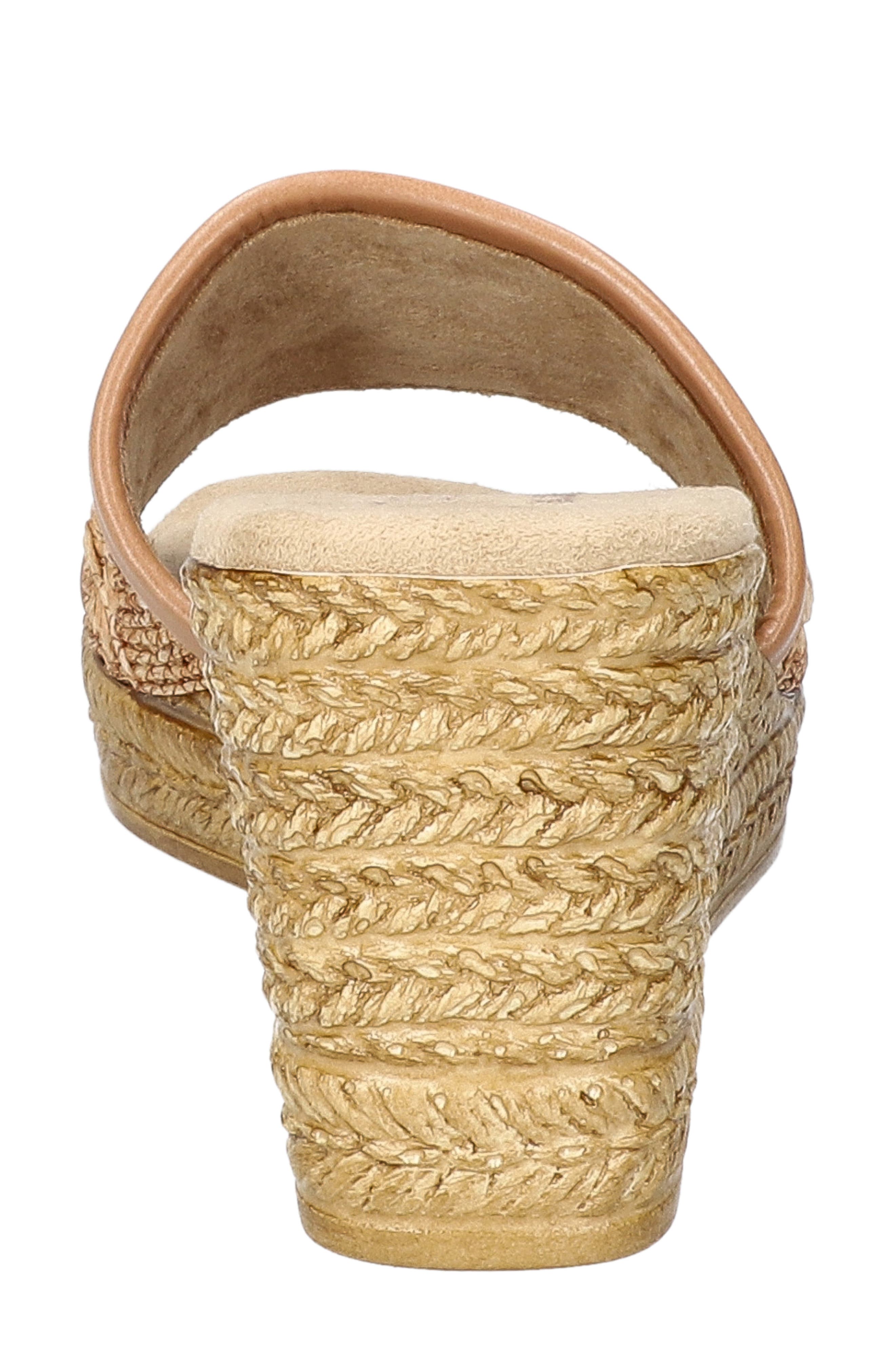 Ricci Espadrille Platform Wedge Slide Sandal, Alternate, color, NATURAL RAFFIA FLOWERS