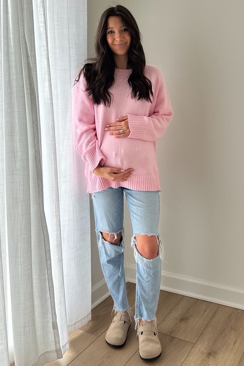 Soft Knit Basic Sweater, Alternate, color, Light Pink