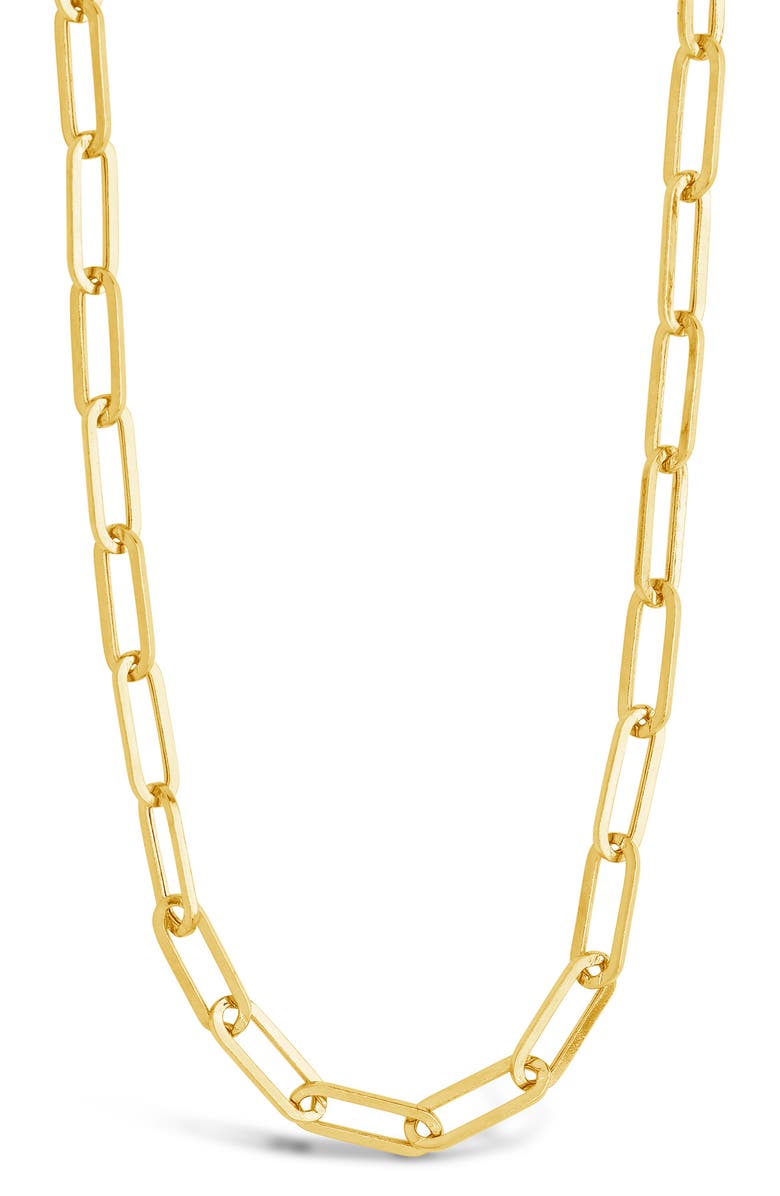 STERLING FOREVER FINE 14K Italian Gold Paperclip Chain Necklace, Main, color, 