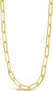 STERLING FOREVER FINE 14K Italian Gold Paperclip Chain Necklace