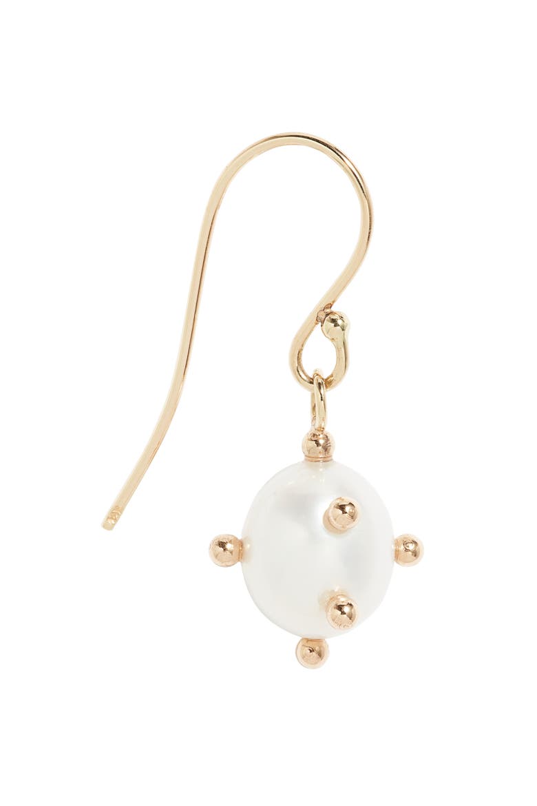 Bubble Cultured Pearl Drop Earrings, Alternate, color, GOLD