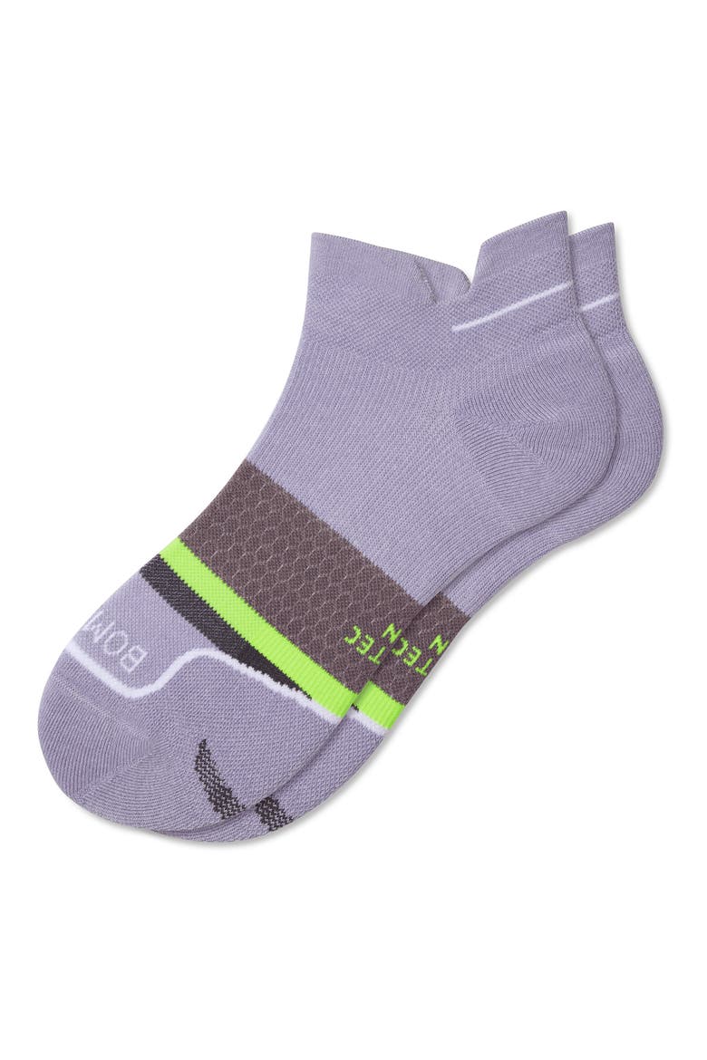 Stripe Running Ankle Socks, Main, color, LIGHT PURPLE