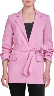 Endless Rose Belted Three-Quarter Sleeve Blazer