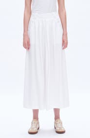 Bayeas Pleated Denim Midi skirt