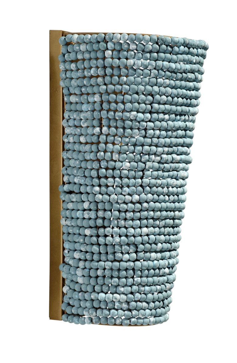 JAMIE YOUNG Seawall 1-Light Beaded Cone Wall Sconce, Blue, Alternate, color, Blue