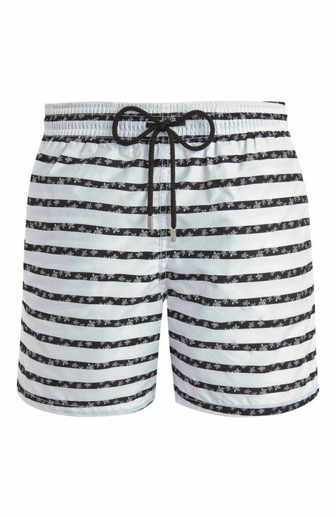 Men's Micro Ronde Des Tortues Rayée Swim Trunks
