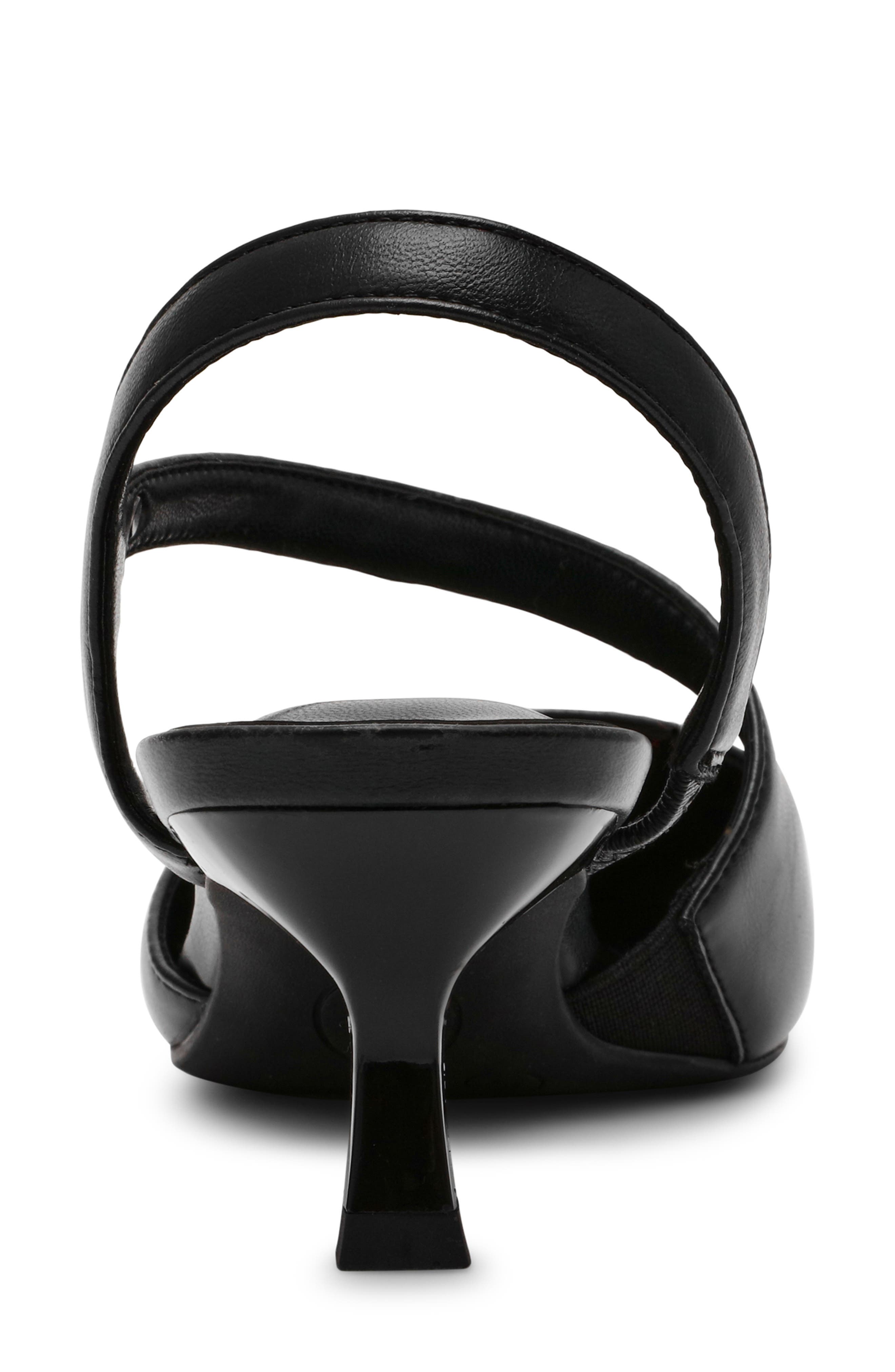 Anne Klein Iman Pointed Toe Slingback Pump, Alternate, color, Black Pu