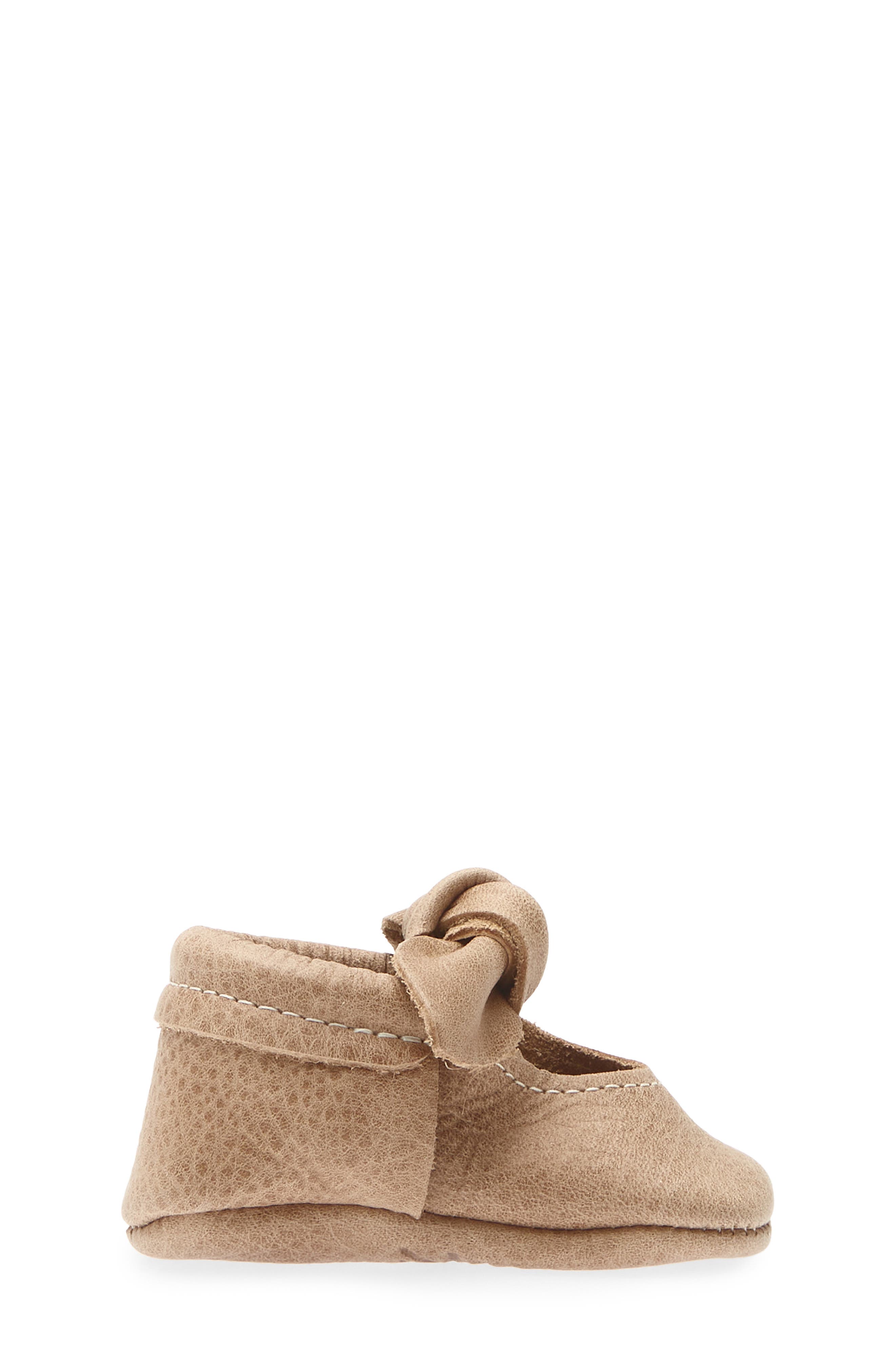 Kids' Knotted Bow Leather Mary Jane, Alternate, color, WEATHERED BROWN