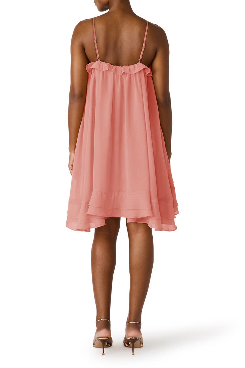 Lorella High-Low Minidress, Alternate, color, SPICED CORAL