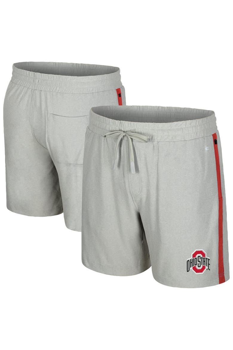 Men's Colosseum Gray Ohio State Buckeyes Mac Shorts, Main, color, Gray