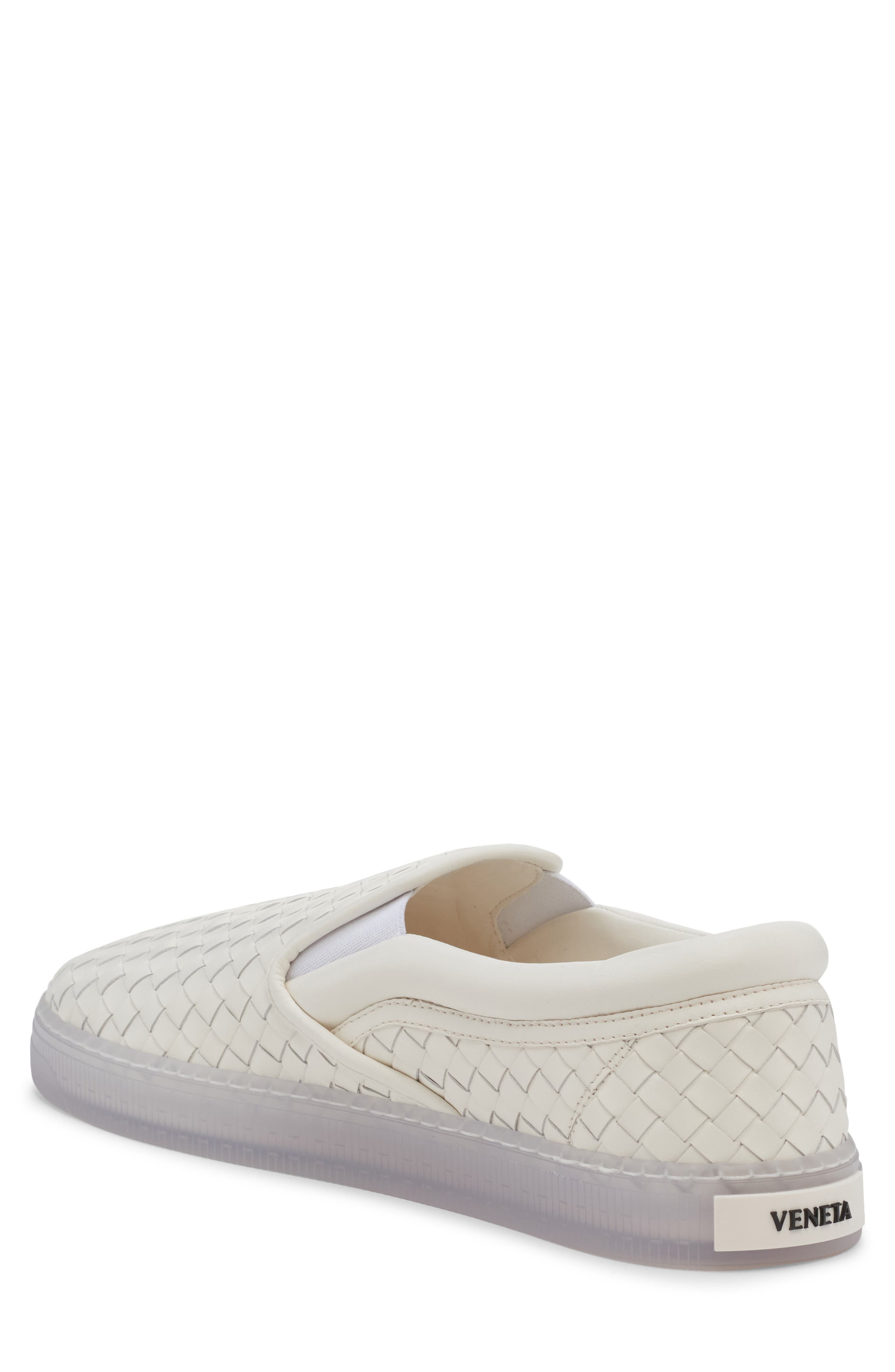 Serena Woven Leather Slip-On Sneaker, Alternate, color, 9117 ALABASTER