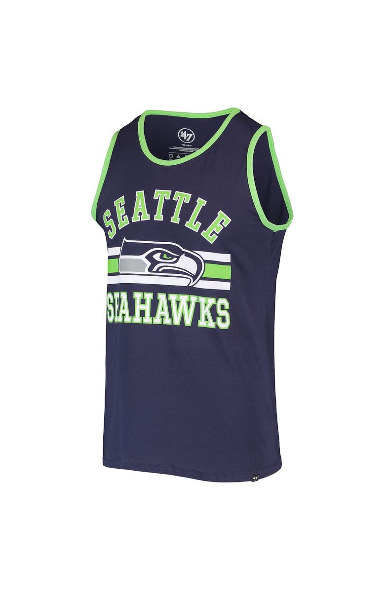 '47 Men's '47 College Navy Seattle Seahawks Edge Super Rival Tank Top, Alternate, color, 