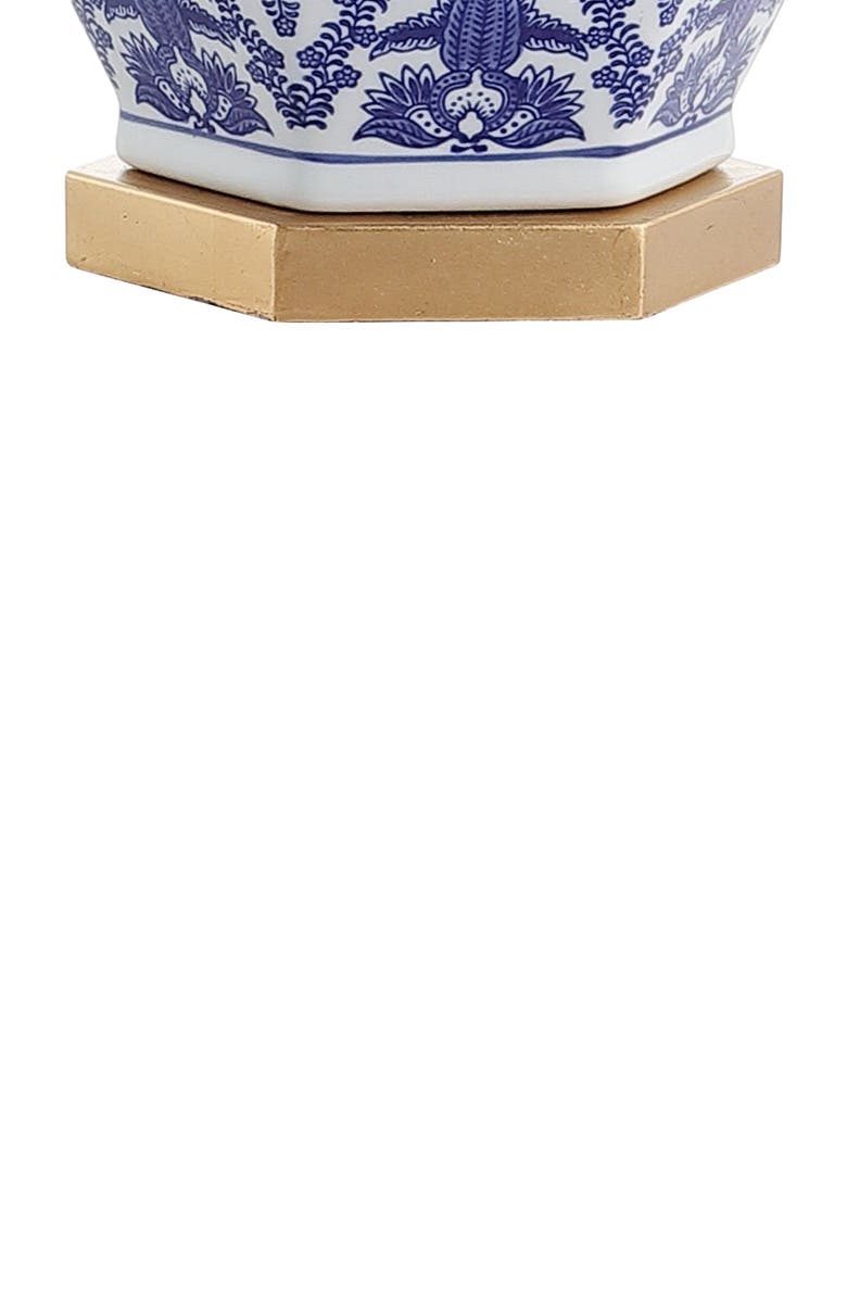 JONATHAN Y Gretchen Ginger Jar Ceramic/Metal LED Table Lamp, Alternate, color, Blue/White