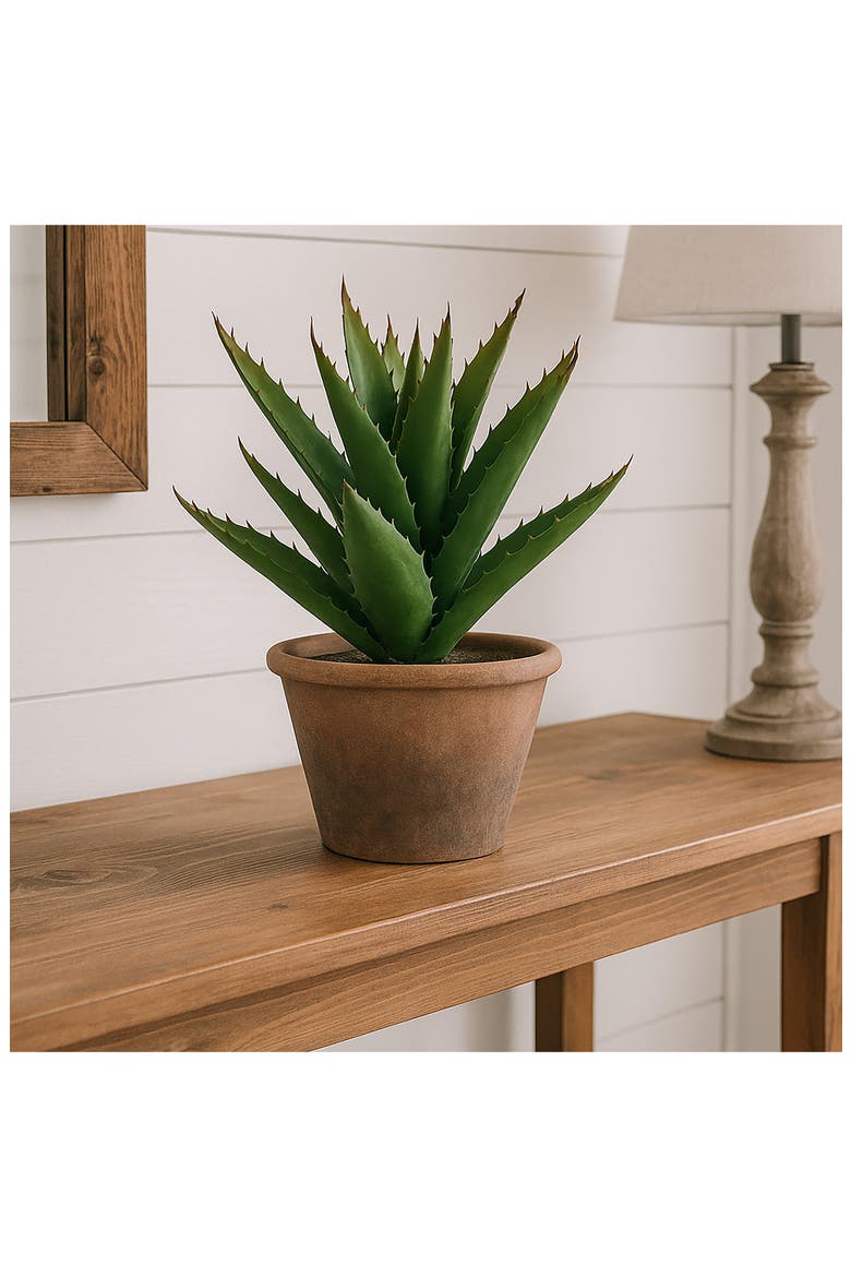 Artificial Agave Cactus Plant, Alternate, color, GREEN