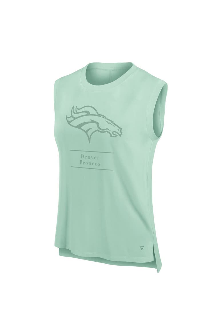 Women's Fanatics Mint Denver Broncos Studio Embrace Tank Top, Alternate, color, Mint