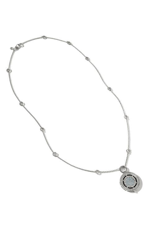 Moon Door Aquamarine Pendant Necklace