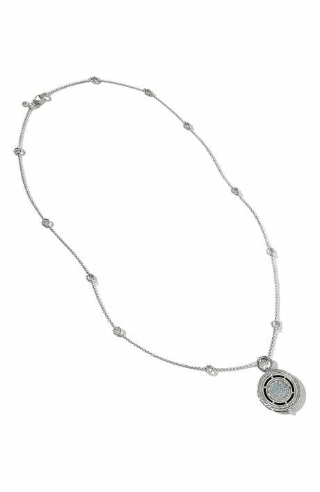 John Hardy Moon Door Aquamarine Pendant Necklace