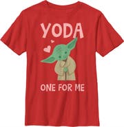 Star Wars Boy's Star Wars Valentine's Day Yoda One for Me Simple Graphic Tee