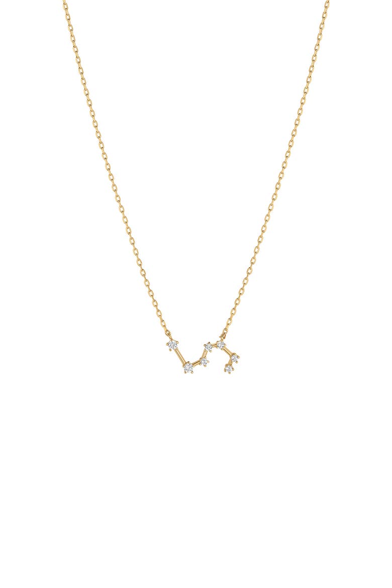 14k Gold Constellation Zodiac Necklace, 12 Zodiac Constellation Gift Idea, Main, color, Gold - Leo