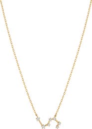 Bearfruit Jewelry 14k Gold Constellation Zodiac Necklace, 12 Zodiac Constellation Gift Idea