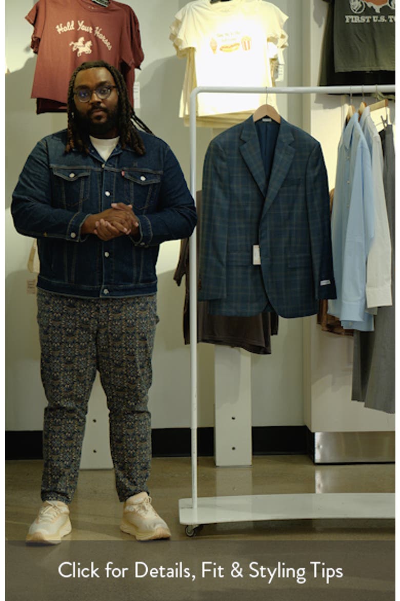 Flynn Classic Fit Green Plaid Wool Sport Coat video