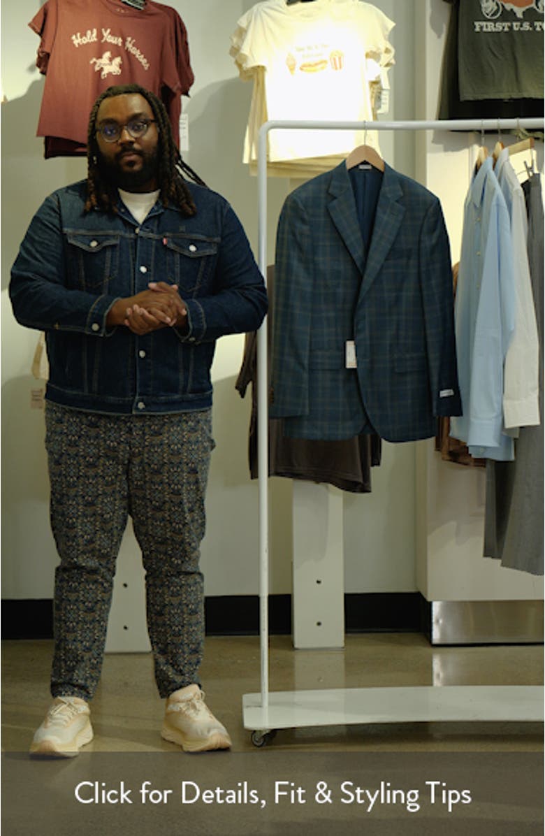 Flynn Classic Fit Green Plaid Wool Sport Coat, sales video thumbnail