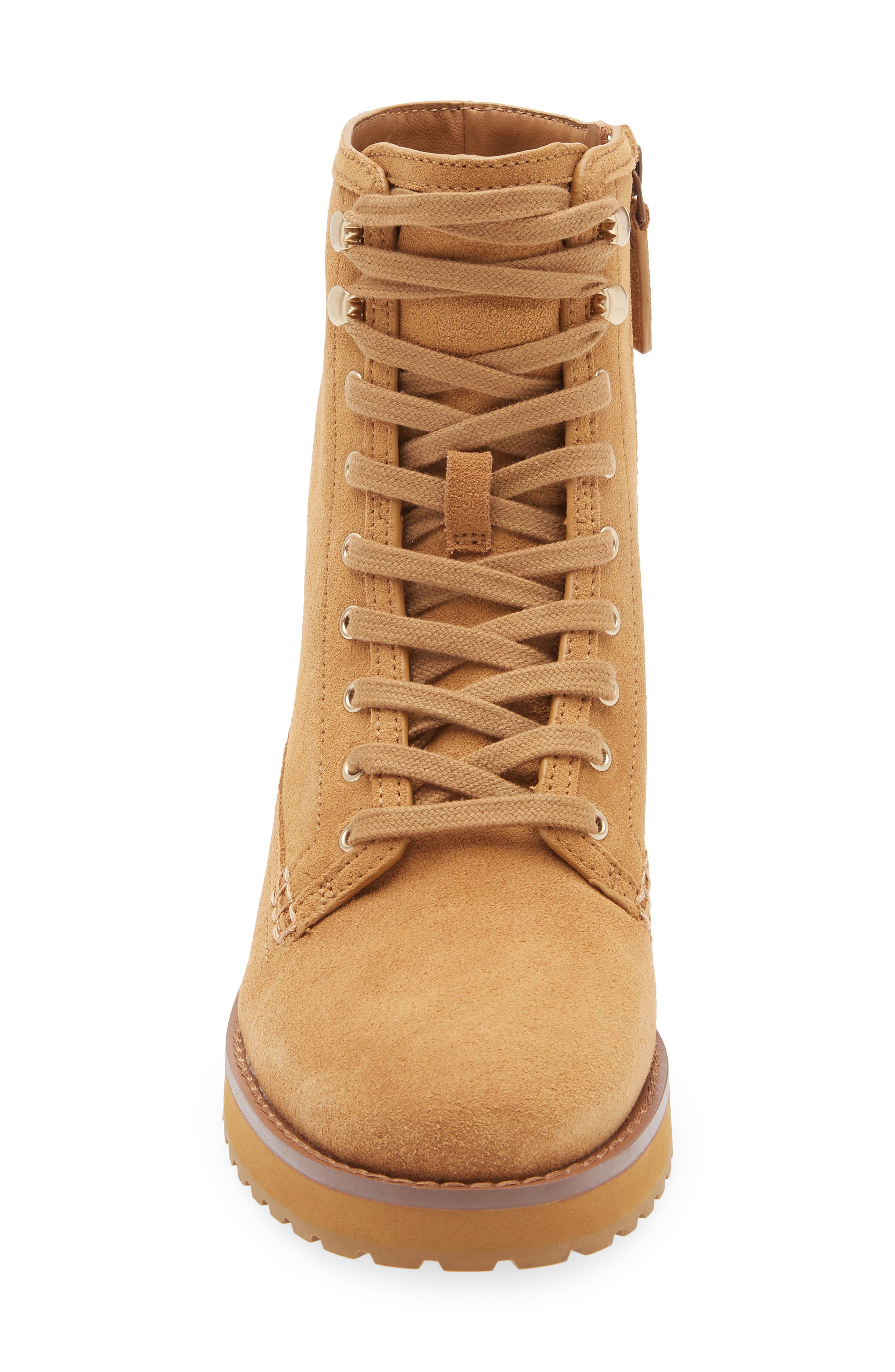 Cole Haan Lyndon Waterproof Lace-Up Boot, Alternate, color, Golden Honey Suede