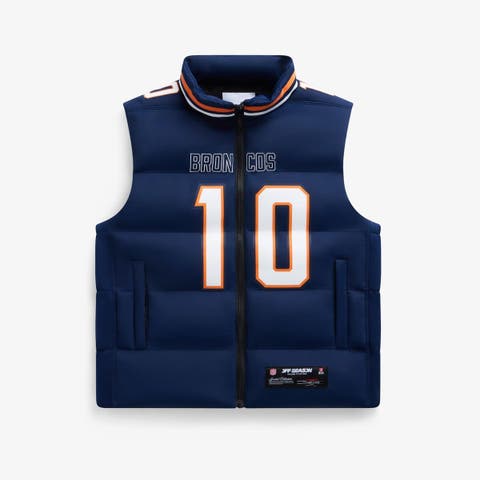 Unisex Bo Nix Navy Denver Broncos Player Puffer Vest