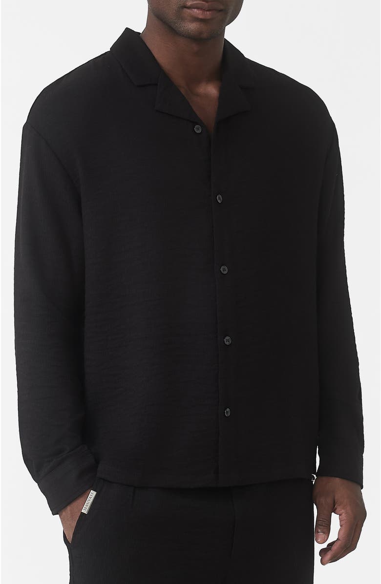 MAUVAIS Fiorano Long Sleeve Relaxed Fit Shirt, Alternate, color, Black