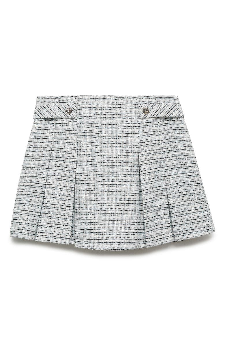 MANGO Button Tab Tweed Miniskirt, Main, color, 