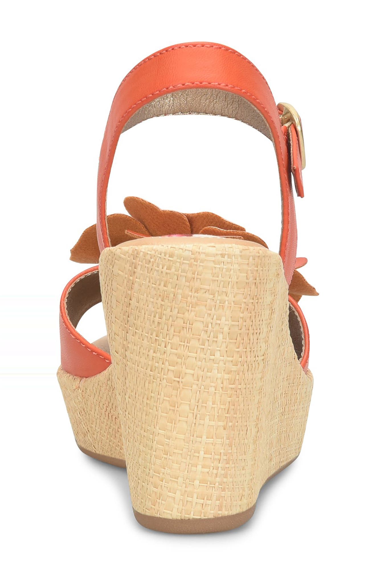 Estella Wedge Sandal, Alternate, color, ORANGE