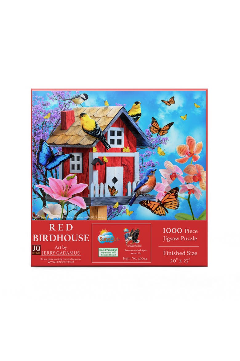 Red Birdhouse 1000 piece Jigsaw Puzzle for Adults, Alternate, color, Multicolor