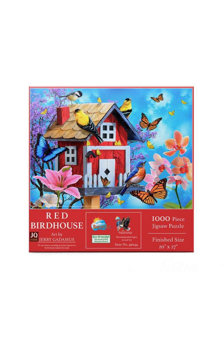 Sunsout Red Birdhouse 1000 piece Jigsaw Puzzle for Adults, Alternate, color, Multicolor