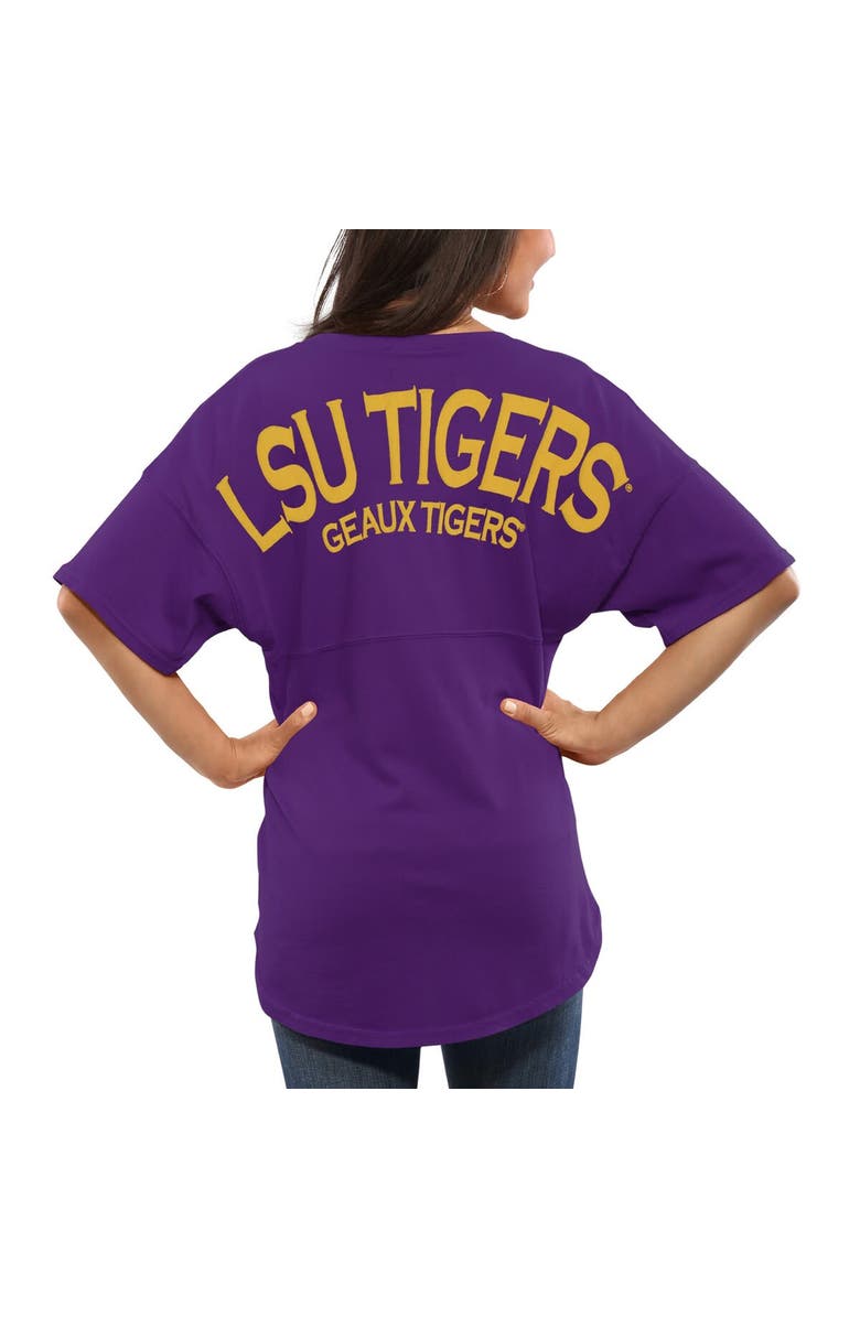 SPIRIT JERSEY Women's Purple LSU Tigers Spirit Jersey Oversized T-Shirt, Main, color, 