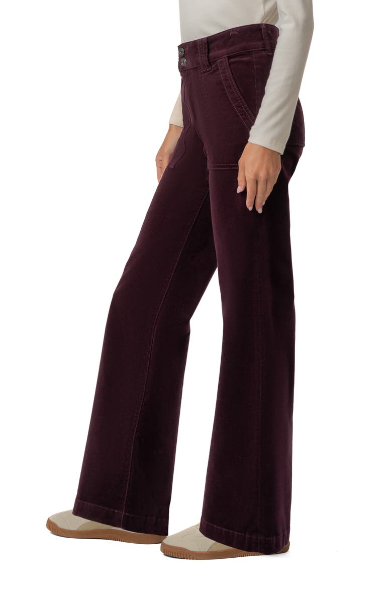 Jodi High Waist Straight Leg Corduroy Utility Pants, Alternate, color, EGGPLANT
