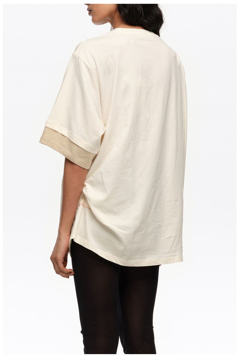 Ballerinas Logo Ruched T-Shirt, Alternate, color, VANILLA