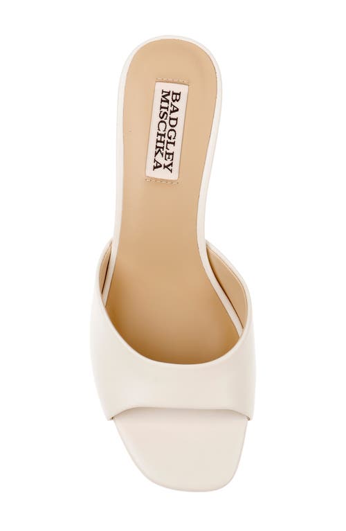Badgley Mischka Collection Draya Sandal In White Leather