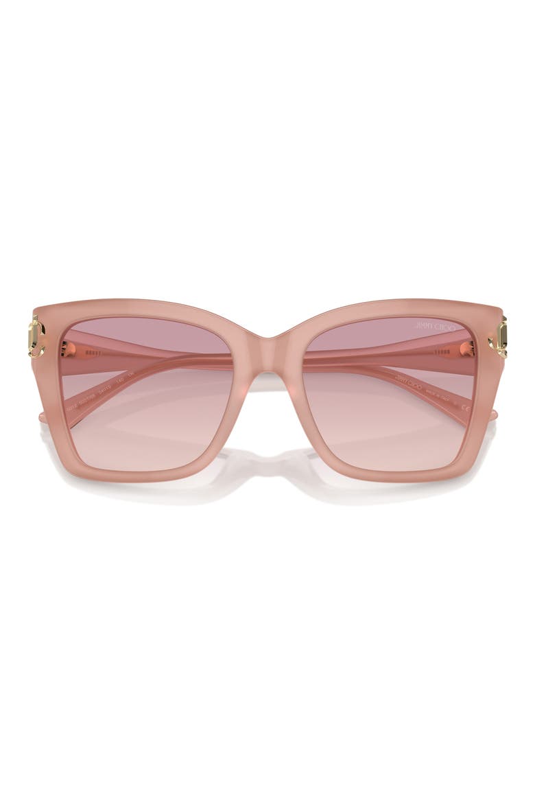 54mm Square Sunglasses, Alternate, color, OPAL PINK / BROWN GRADIENT VIOLET