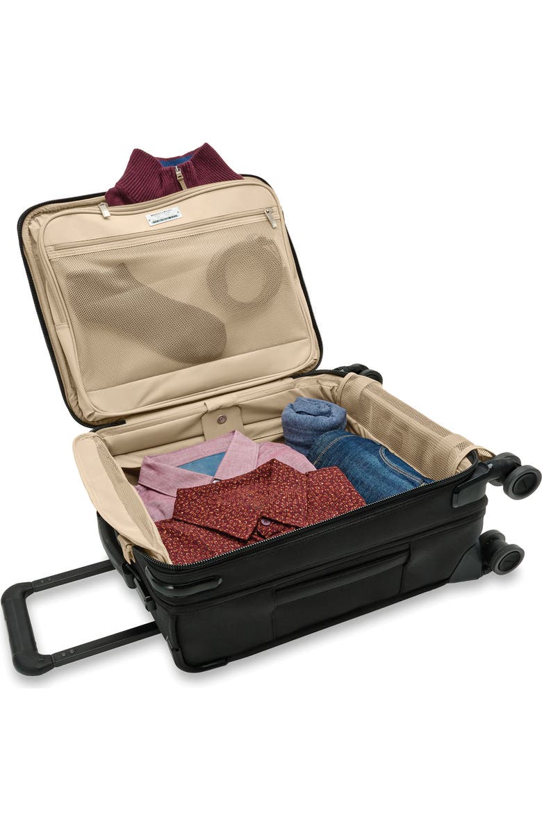 Briggs & Riley Baseline Compact Spinner Carry-On, Alternate, color, Black