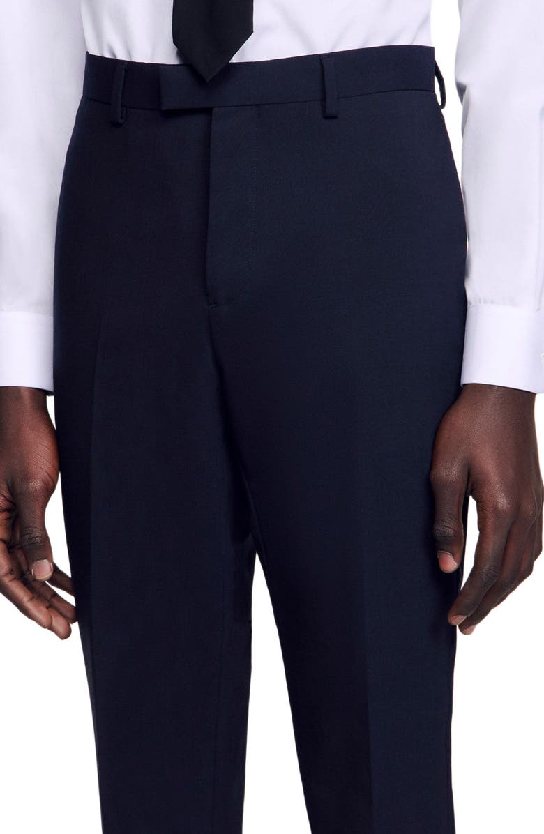 SANDRO Classic wool suit trousers, Alternate, color, 