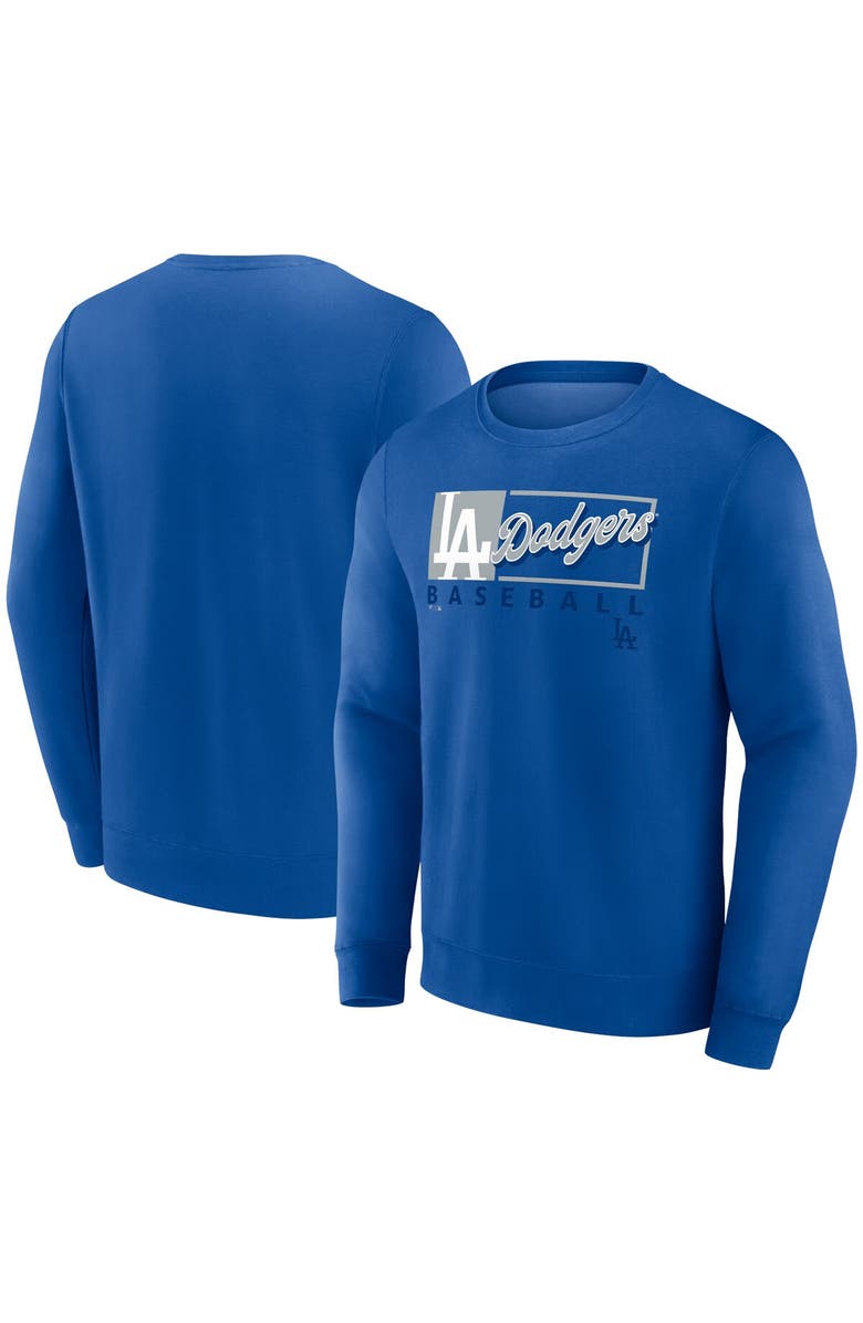 FANATICS Men's Fanatics Royal Los Angeles Dodgers Focus Fleece Pullover Sweatshirt, Alternate, color, Royal