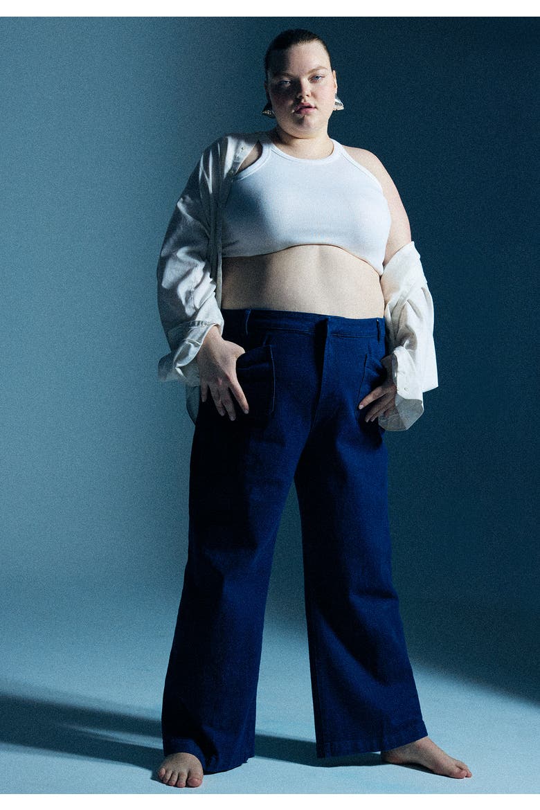 The Trouser Jean, Alternate, color, TRUE DARK RINSE DENIM