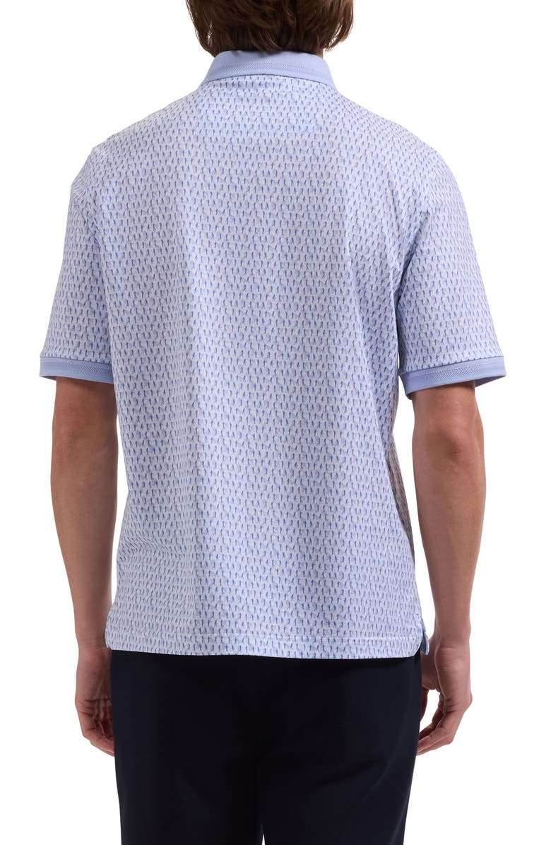 Bugatchi Vance OoohCotton<sup>®</sup> Golfer Print Polo, Alternate, color, Lavender