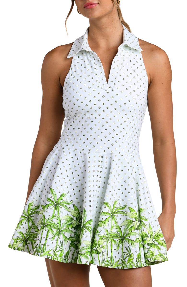 La Blanca Club Palm Tennis Dress, Main, color, Lime