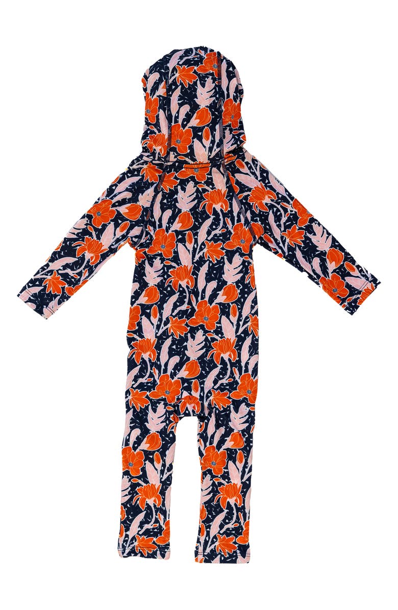 Lake Label Kids' Floral Long Sleeve Full Body Hooded Swimsuit, Alternate, color, 
