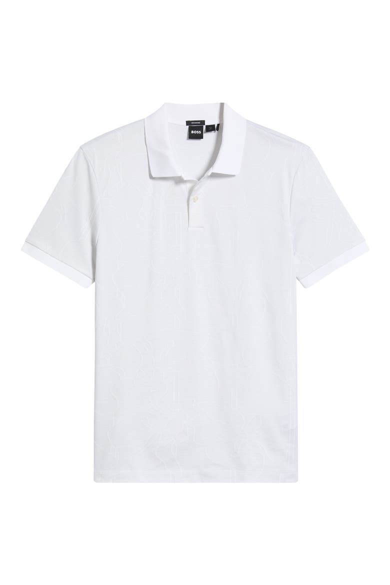 Parlay Floral Jacquard Cotton Polo, Alternate, color, WHITE