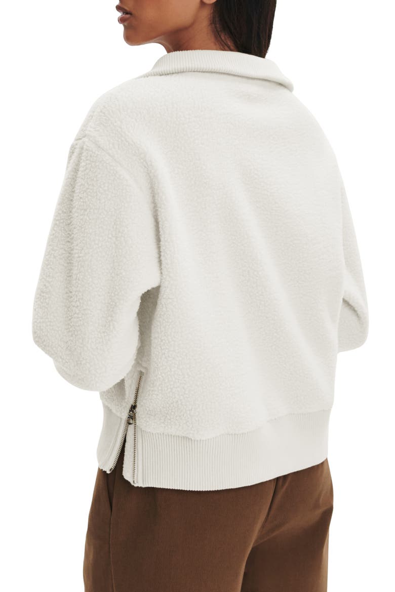 Jaylin High Pile Fleece Half-Zip Pullover, Alternate, color, EGRET